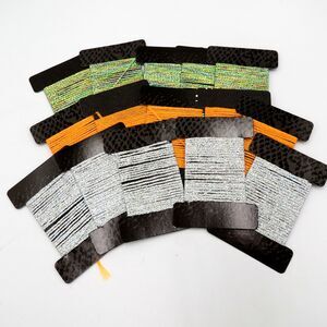 Kreinik Metallic Thread 1/16 Ribbon Tangerine / Carnival / Holo Silver/Confetti